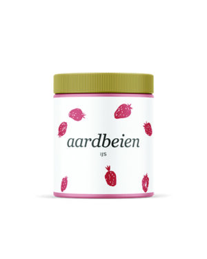 Aardbeien roomijs