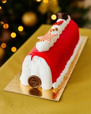 Bûche met rode marsepein - 8p